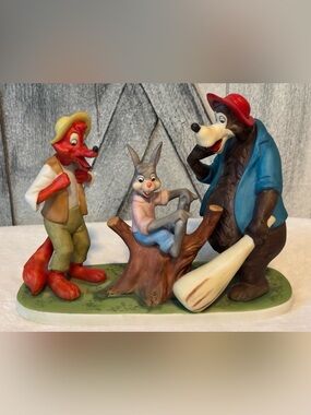 Vintage Walt Disney Br'er Rabbit, Fox & Bear Figurine Song of the South Rare